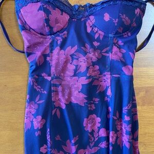 Floral Lace Summer Dress - Shades of Purple and Pink